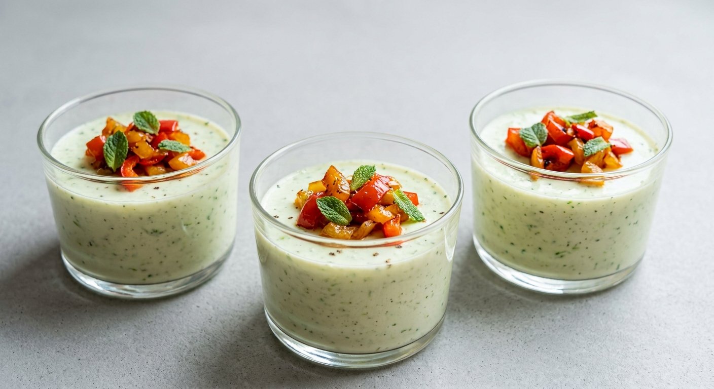 Panna cotta panna cotta concombre chèvre
