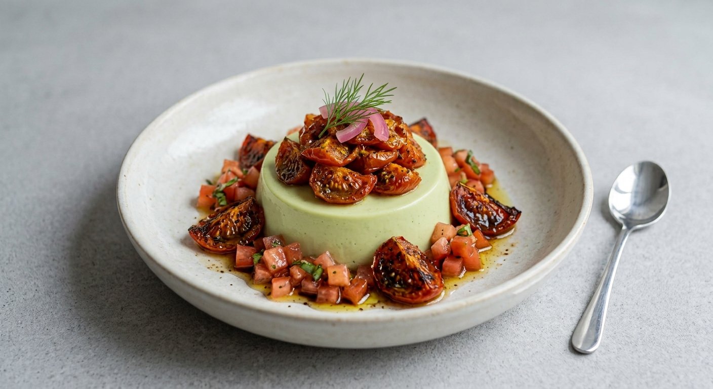 Panna cotta panna cotta aux tomates confites